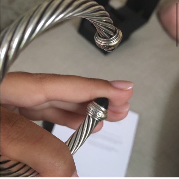 David yurman cable bracelet, black onyx, 7mm - Picture 4 of 4